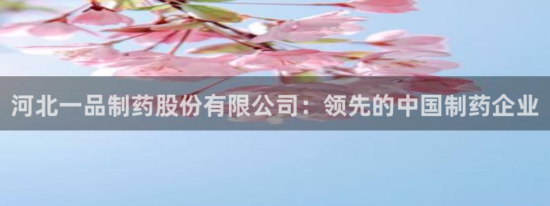 九游会老哥俱乐部官方网站：河北一品制药股份有限公司：领先的中国制药企业