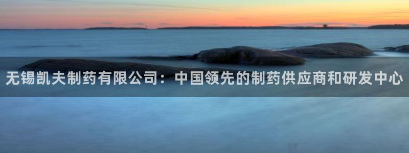 九游会老哥俱乐部交流社区：无锡凯夫制药有限公司：中国领先的制药供应商和研发中心