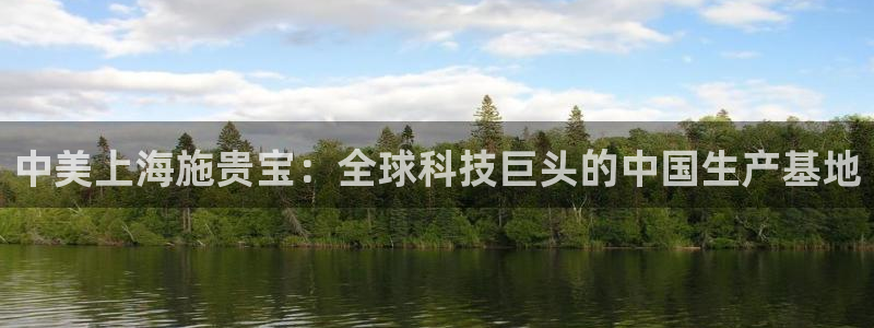ag九游会老哥：中美上海施贵宝：全球科技巨头的中国生产基地