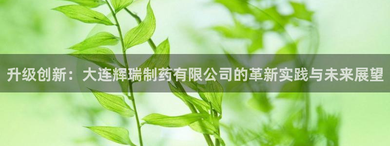 老哥吧九游会：升级创新：大连辉瑞制药有限公司的革新实践与未来