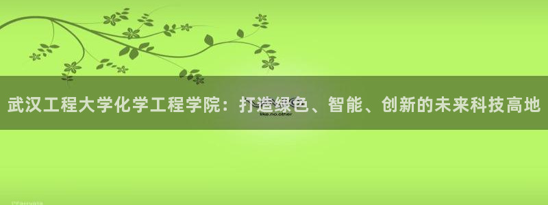 老哥吧九游会下架吗：武汉工程大学化学工程学院：打造绿色、智能、创新的未来科技高地